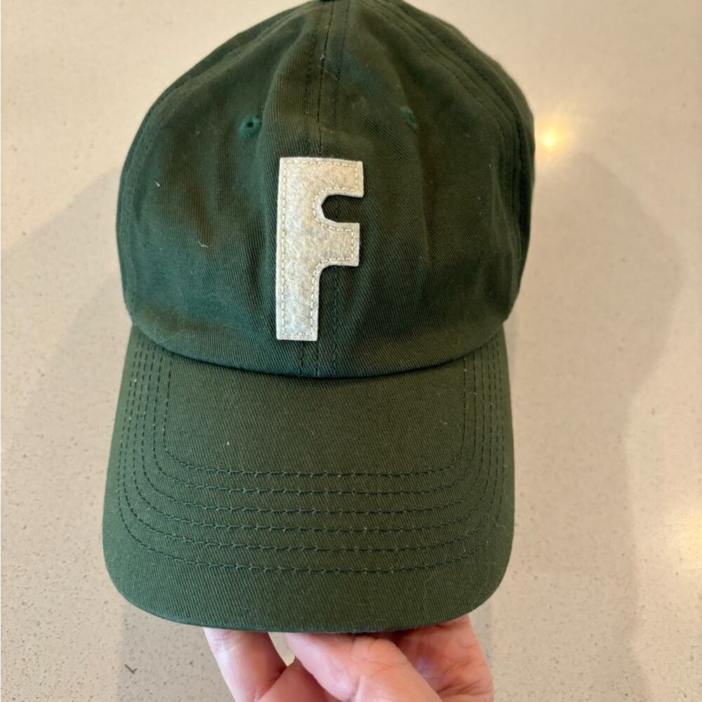 Green Adult Monogram "F" Hat - Picture 4 of 4